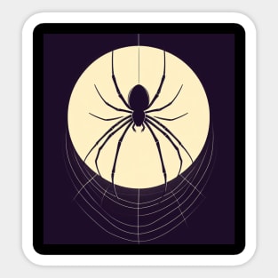 Spider on Moon Sticker